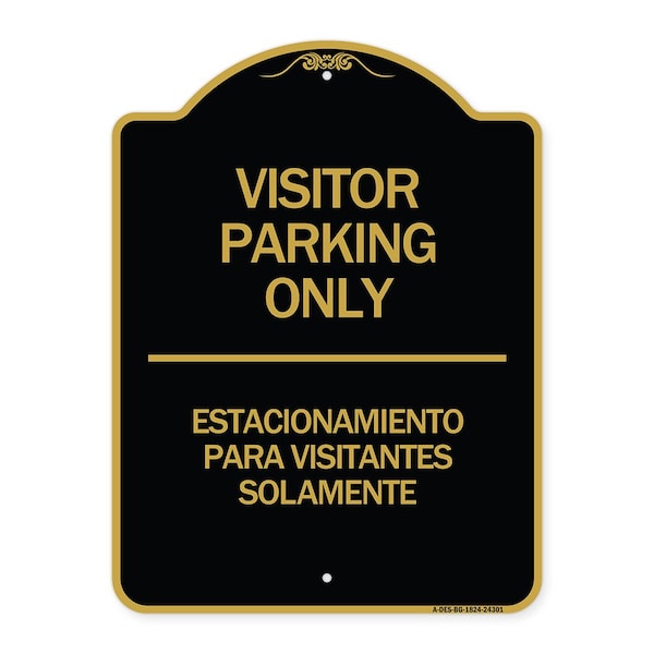 Signmission Bilingual Reserved Parking Visitor Parking Only Estacionamiento Para Visitantes, A-DES-BG-1824-24301 A-DES-BG-1824-24301 - main